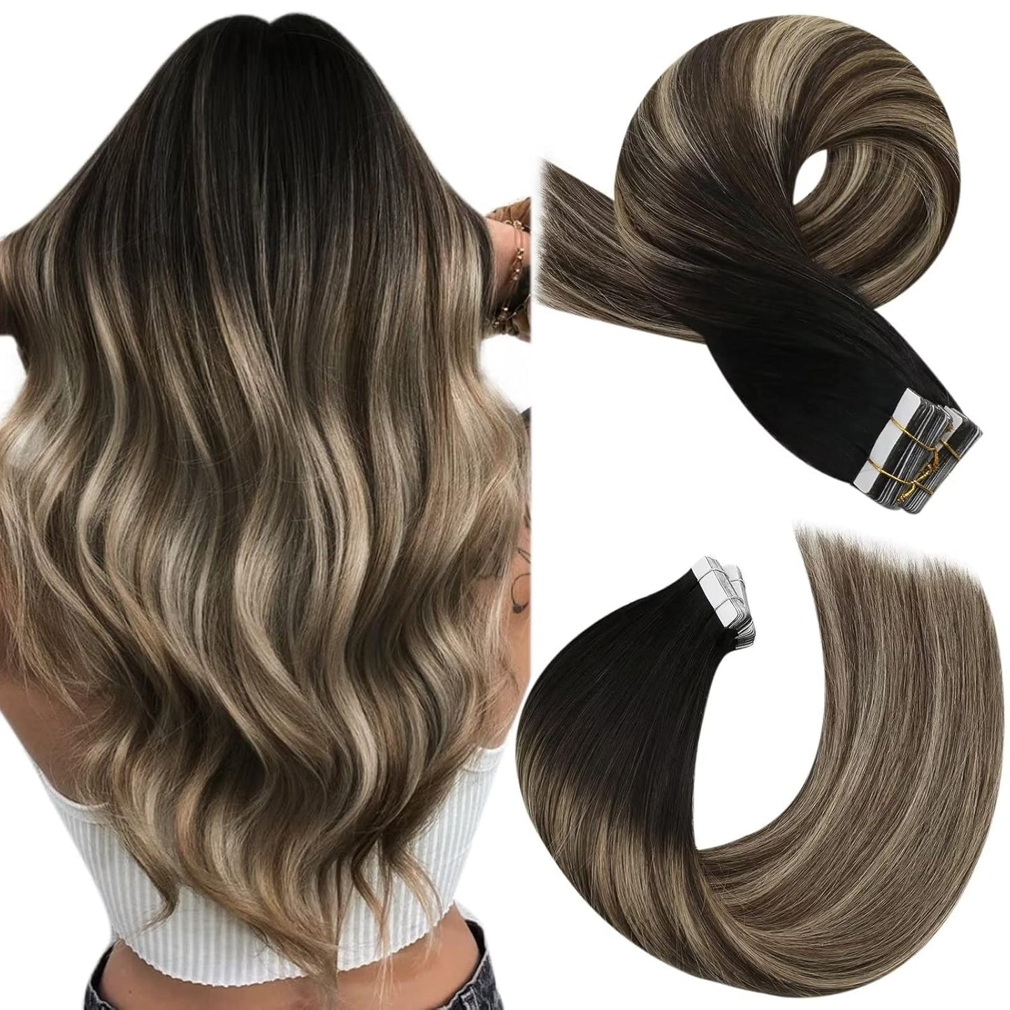 Moresoo Tape in Hair Extensions for Stunning Ombre Looks