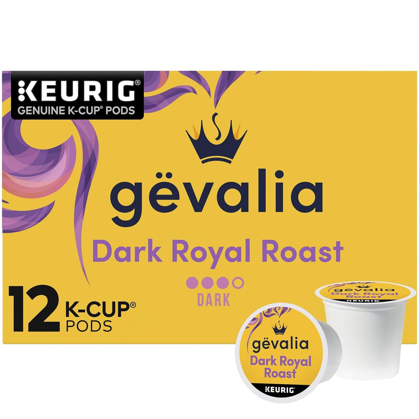 Gevalia Dark Royal Roast K-Cup Coffee Pods for Bold Flavor