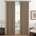 Rust Brown Living Room Curtains 84 in Long - Total Blackout Pinch