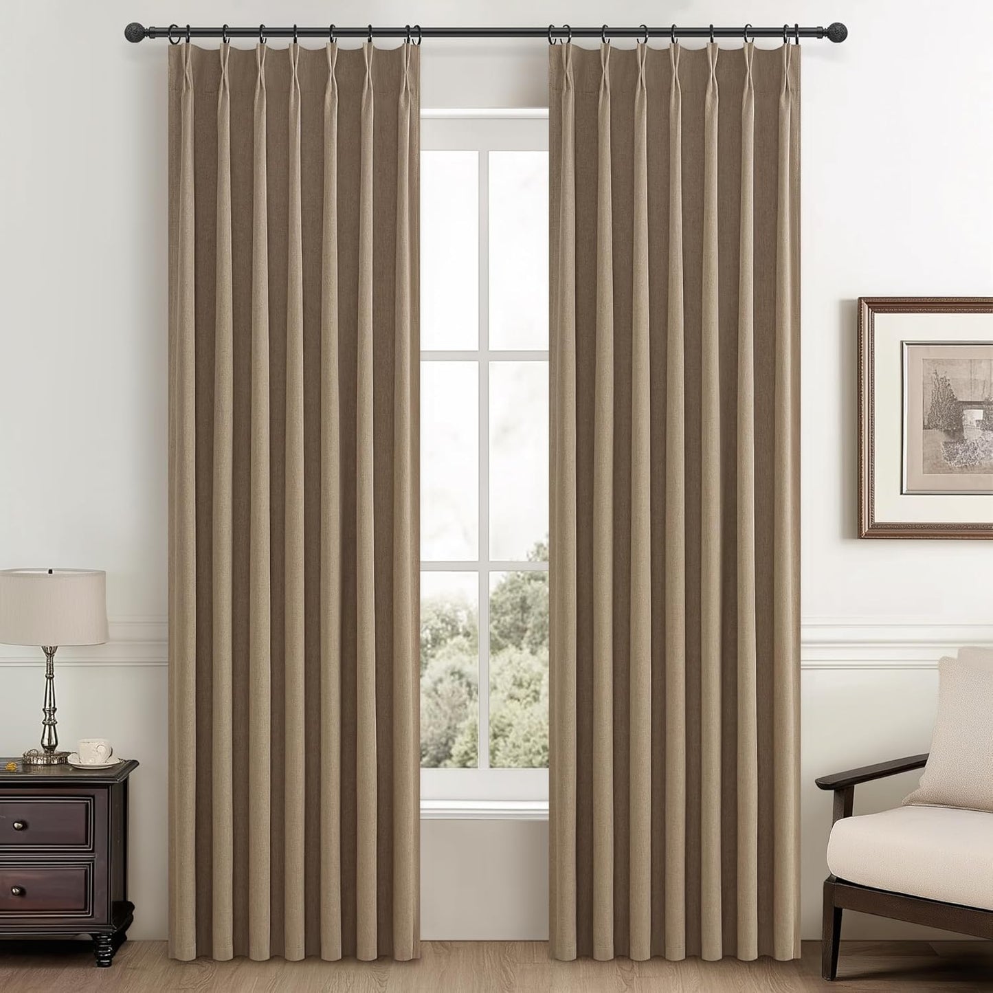Rust Brown Living Room Curtains for Total Blackout and Style