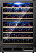 ICEVIVAL 24 Inch Dual Zone Wine Refrigerator for 54 Bottles