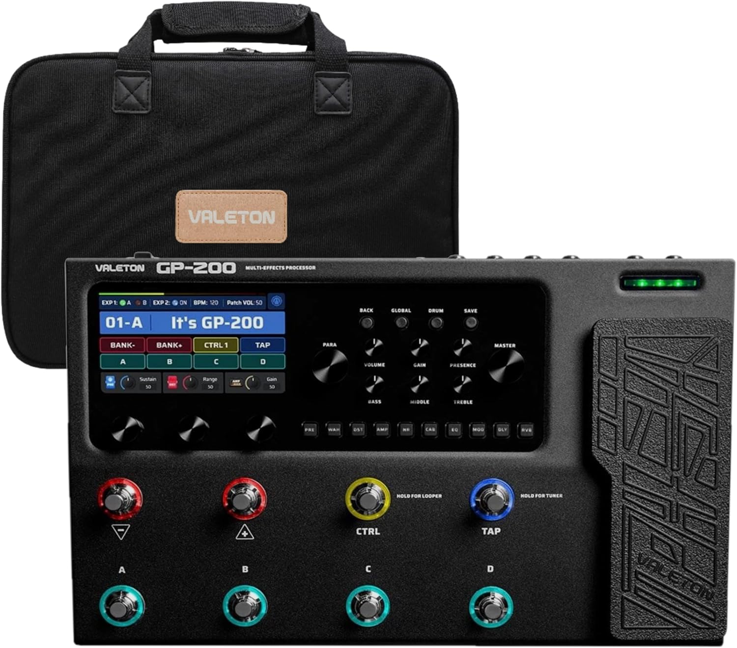 Valeton GP200 Multi Effects Processor Bundle for Live Performance
