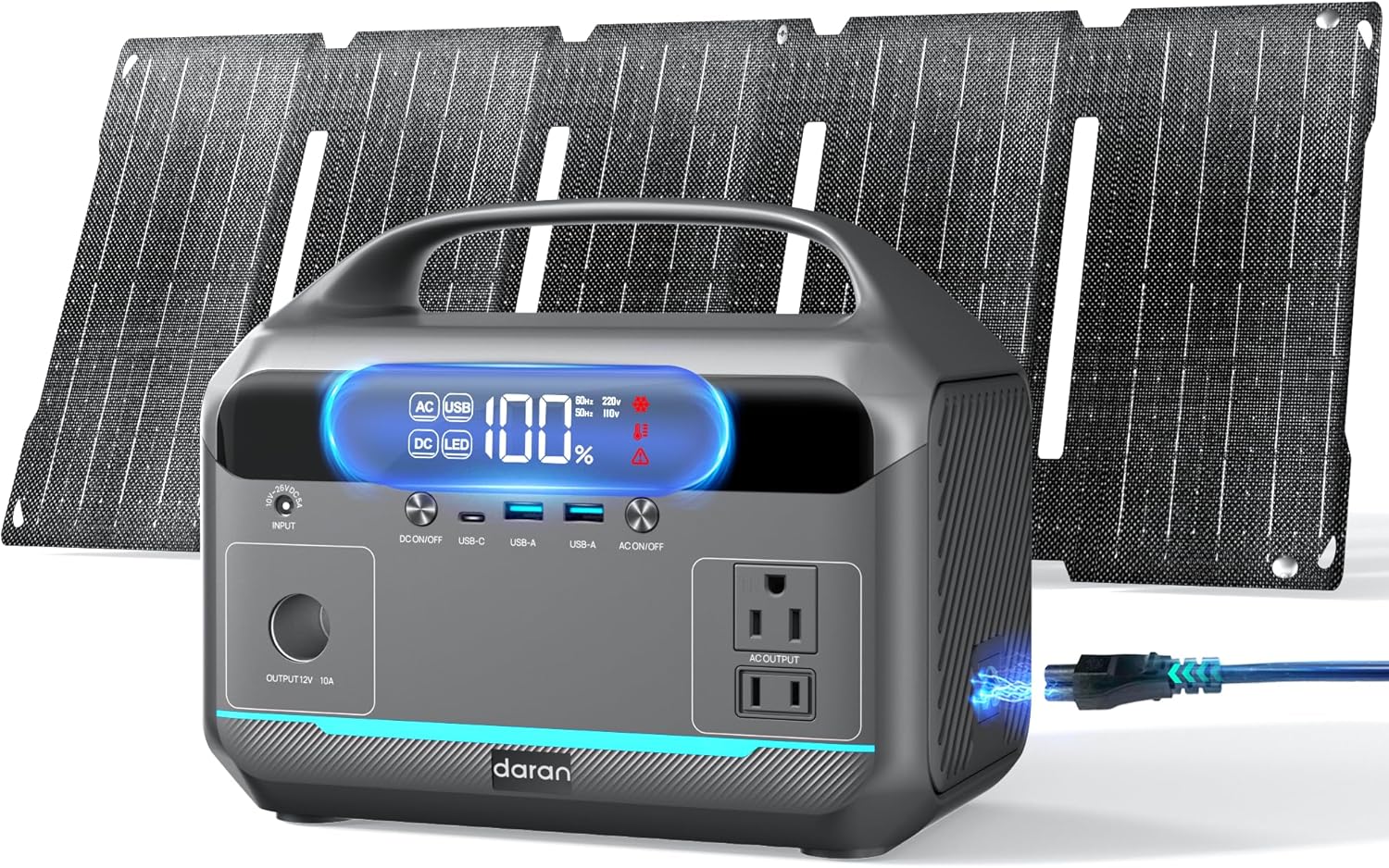 Portable Solar Generator with 600W Power: DARAN