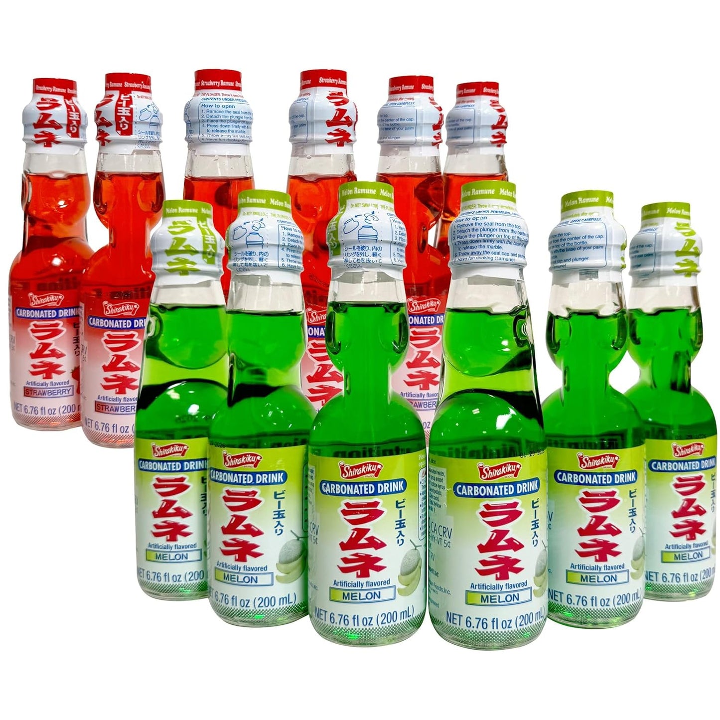 Refreshing Ramune Japanese Soda Pack of 12 for Parties