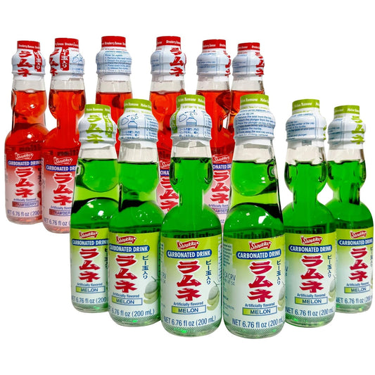 Refreshing Ramune Japanese Soda Pack of 12 for Parties