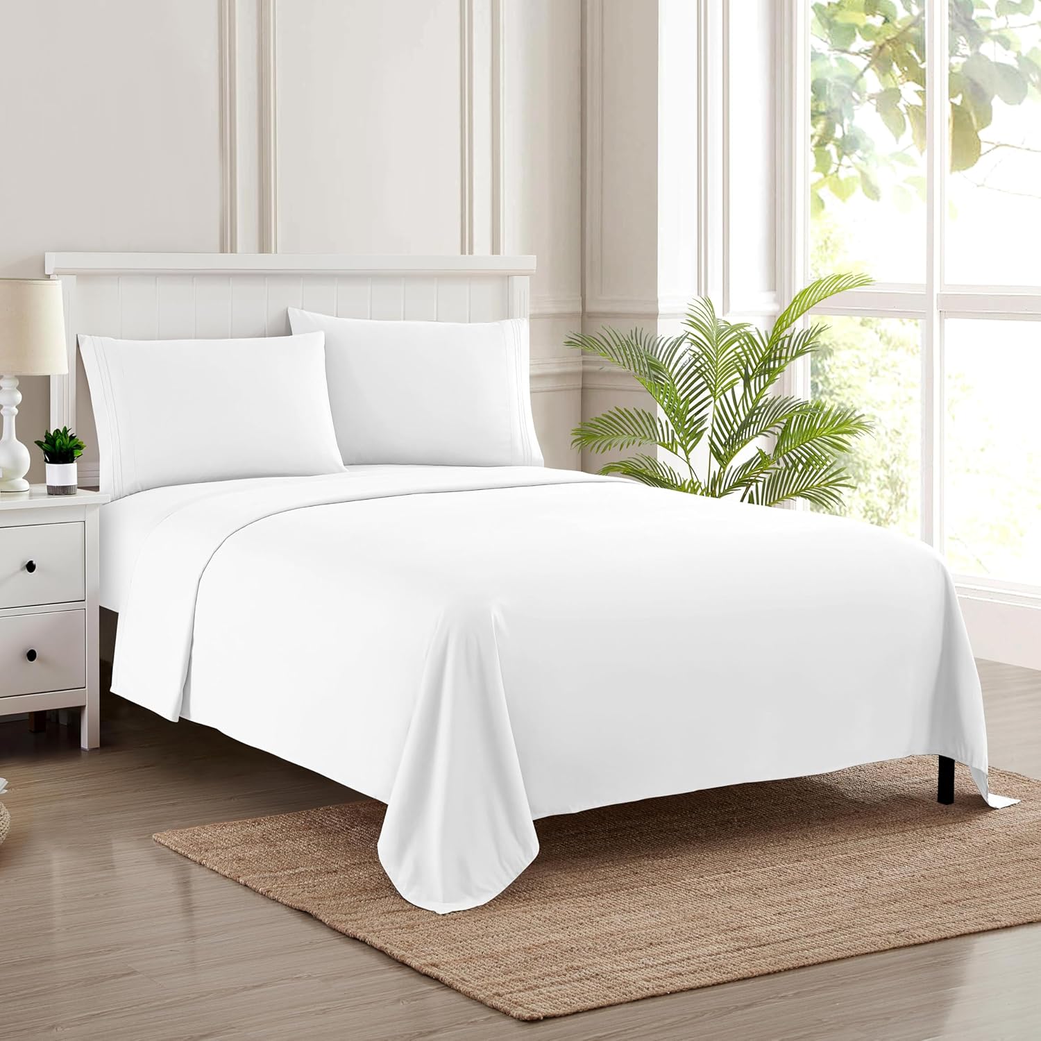 Queen Size Bed Sheets - Luxury Deep Pocket Bedding Set