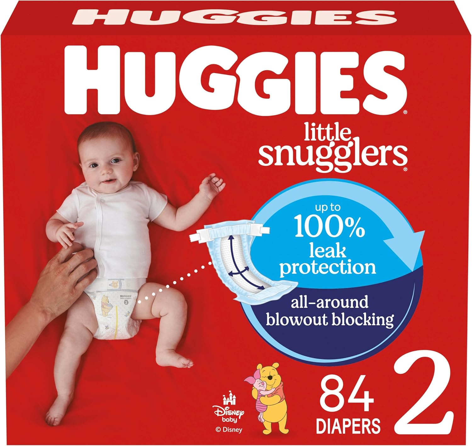 Huggies Size 2 Diapers for Little Snugglers, 84 Count Pack