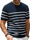 Mens Knit Crewneck Short Sleeve T-Shirt - Comfortable Everyday Tee