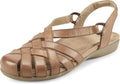Earth Origins Womens Berri Sandal - Slip Resistant Leather Comfort