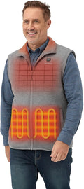 ORORO Upgraded Men's 4-Zone Heated Fleece Vest - Collar Heat