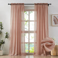 Elegant Blush Pink Sheer Curtains 96 in Long - Soft Light Filtering