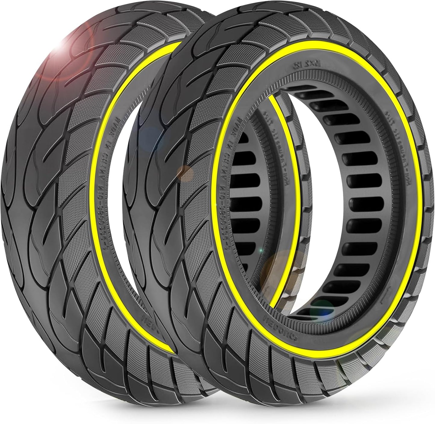 BANGTING 10x2.125 Tubeless Scooter Tires - Puncture-Resistant