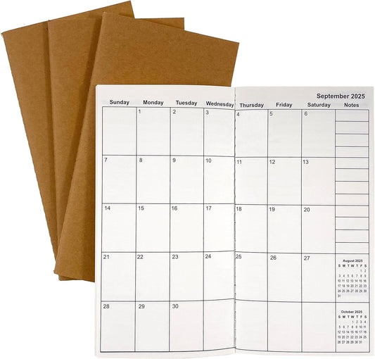 2025-2026 Calendar Planner Set, Regular Size TN Journal