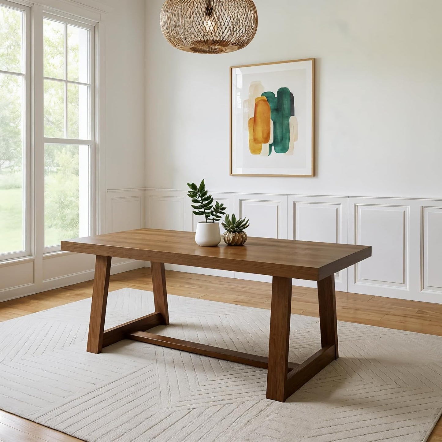 72 Inch Farmhouse Dining Table by Plank+Beam for Rustic Homes