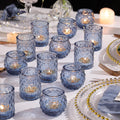 36pcs Assorted Blue Votive Candle Holders for Wedding Table Decor