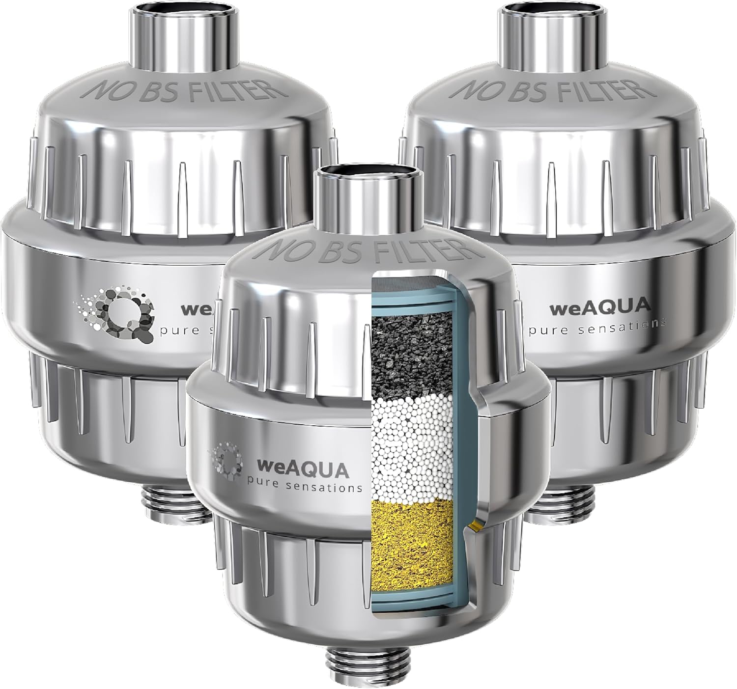 WeAQUA Heavy Duty Shower Filter 3 PACK for Clean Water