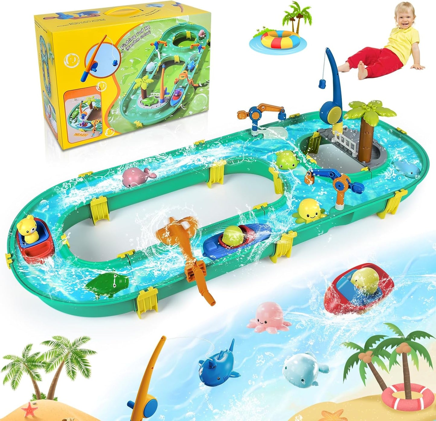 Water Table Toys for Kids - Outdoor Water Activity Playset