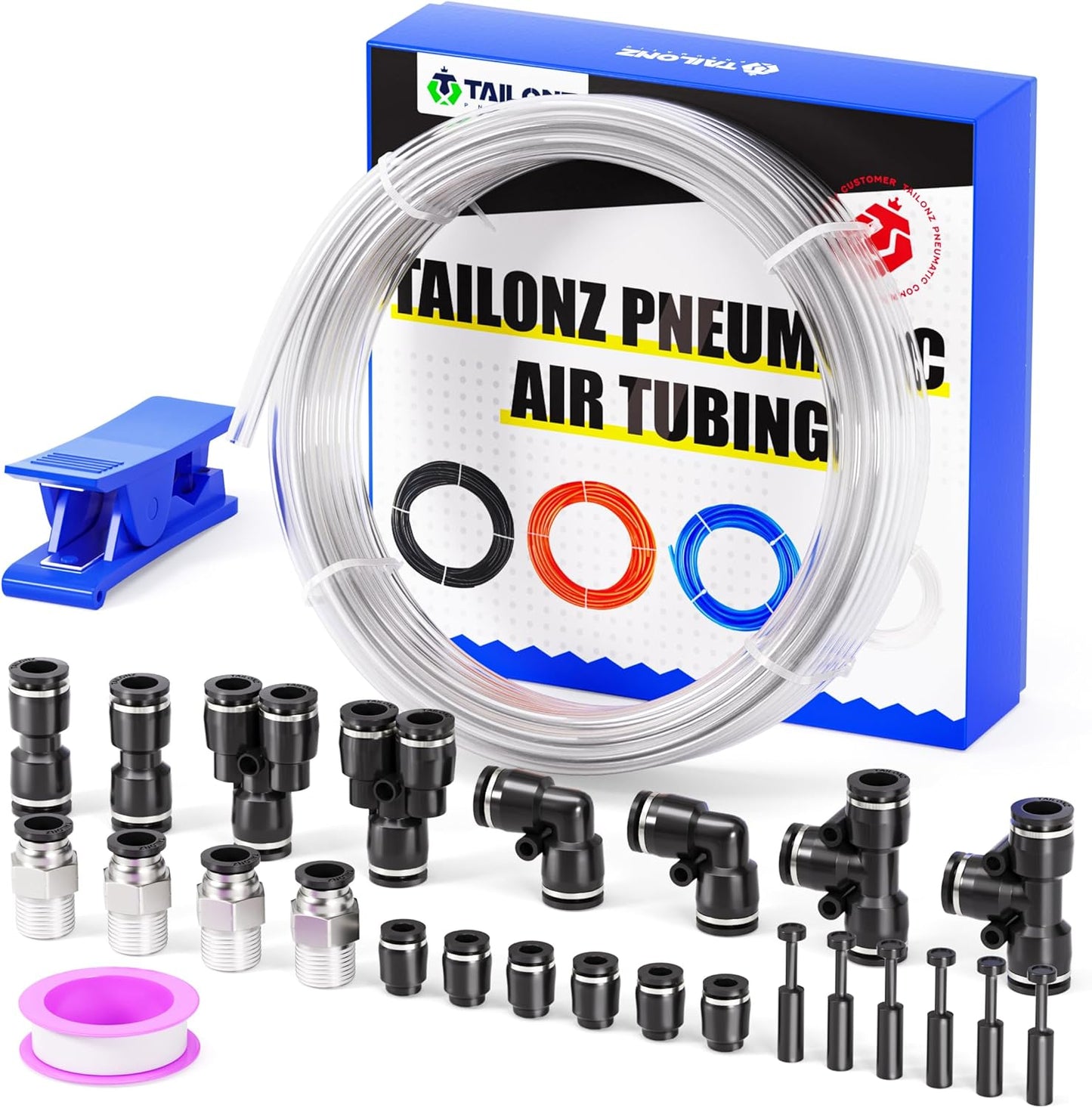 Pneumatic Clear 1/2 Inch OD Polyurethane Air Tubing Kit Review