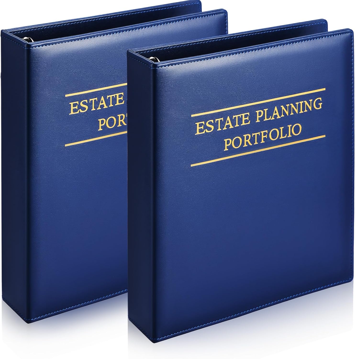 2 Pcs Estate Planning Portfolio Binder with Gold Title Tabs