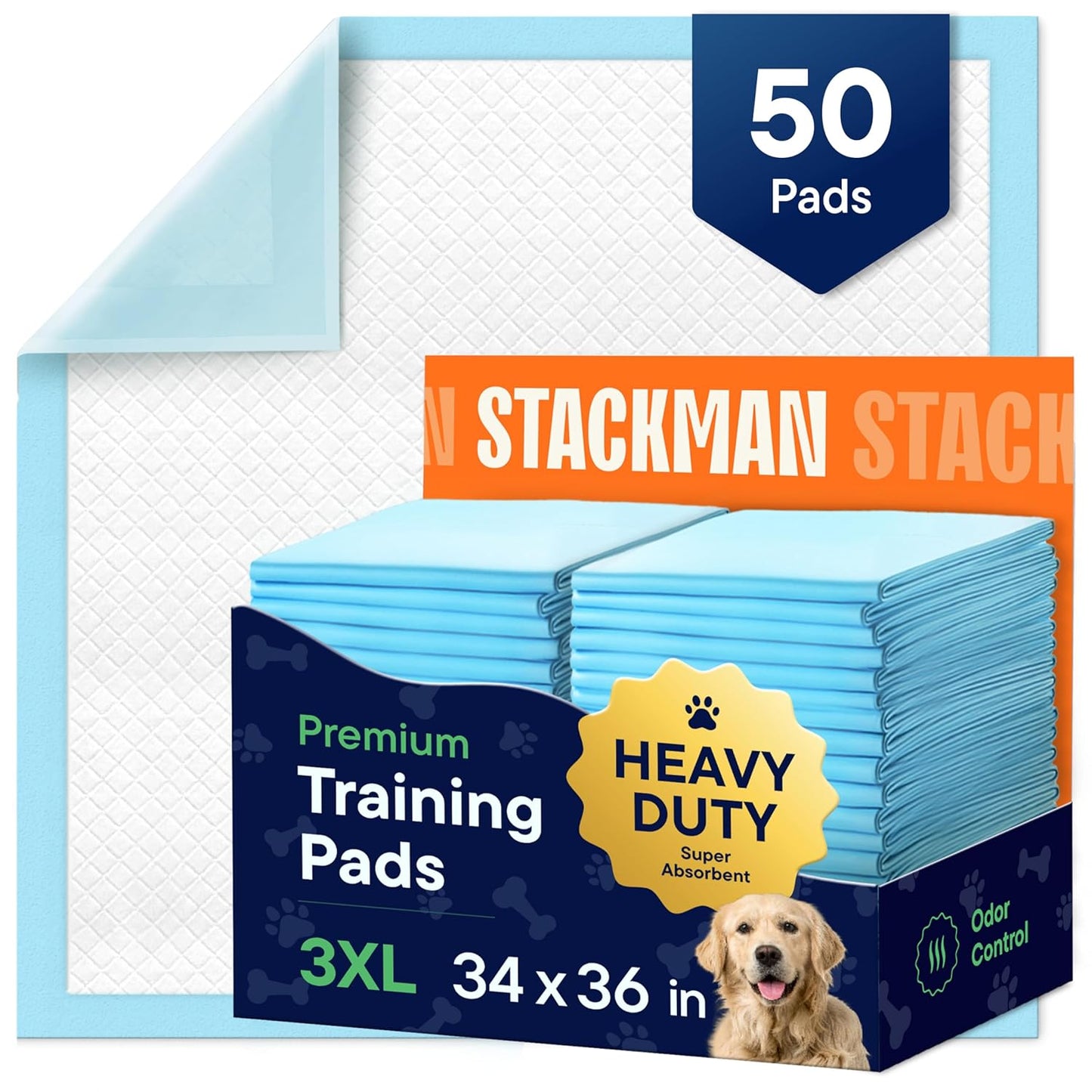 Large Dog Pee Pads for Training - 34in x 36in Leak-Proof Pads