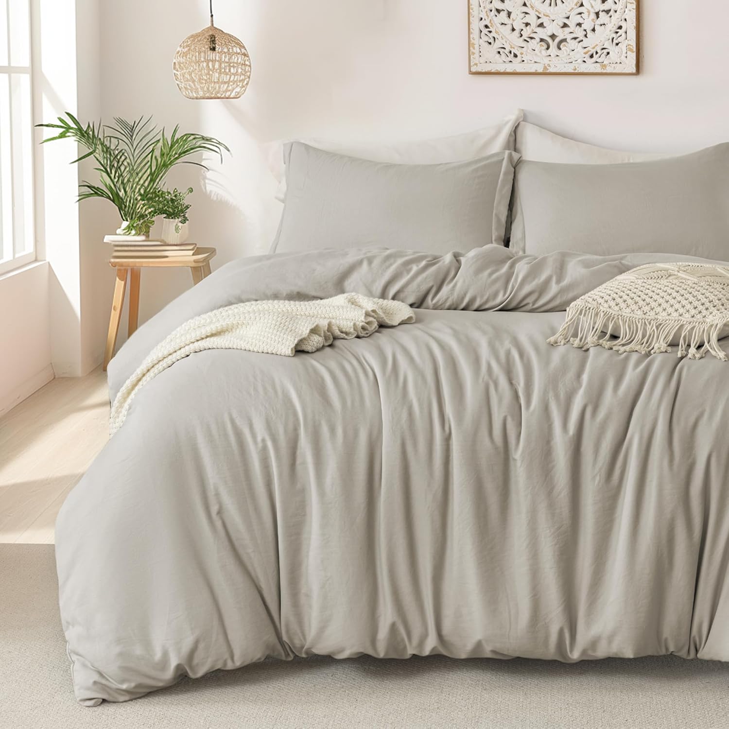 MILDLY Super Soft Duvet Cover Set for Cozy Bedroom Style