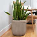 Ilyapa 14x14 in Fluted Modern Concrete Outdoor Planter - Slate Gray