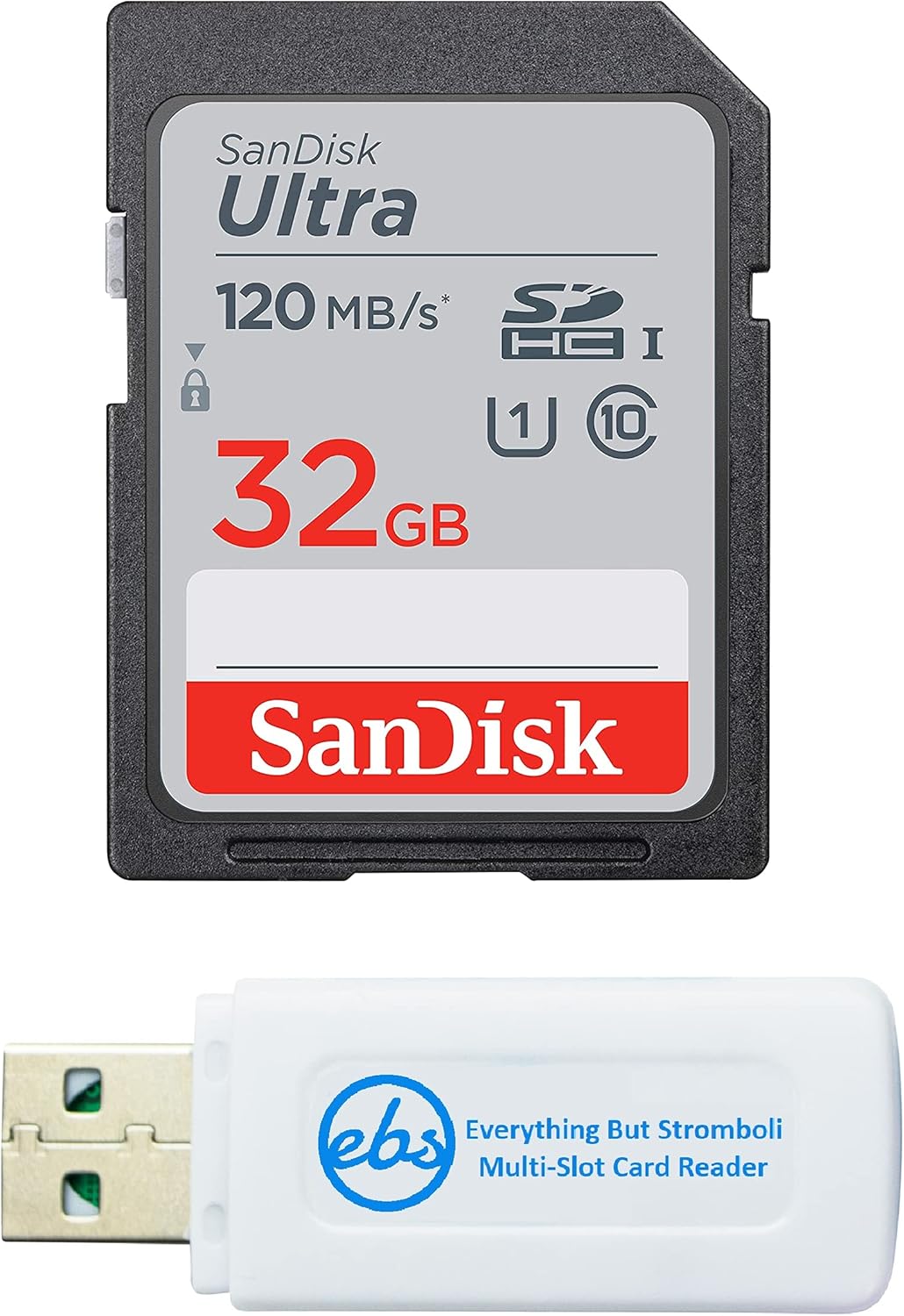 High-Speed 32GB SanDisk Memory Card + Card Reader Bundle