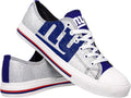 Women's Dallas Cowboys Glitter Canvas Sneakers - Silver Low Top