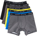 Men's Cotton Stretch Boxer Briefs 5-Pack Perry Ellis - Tagless Comfort