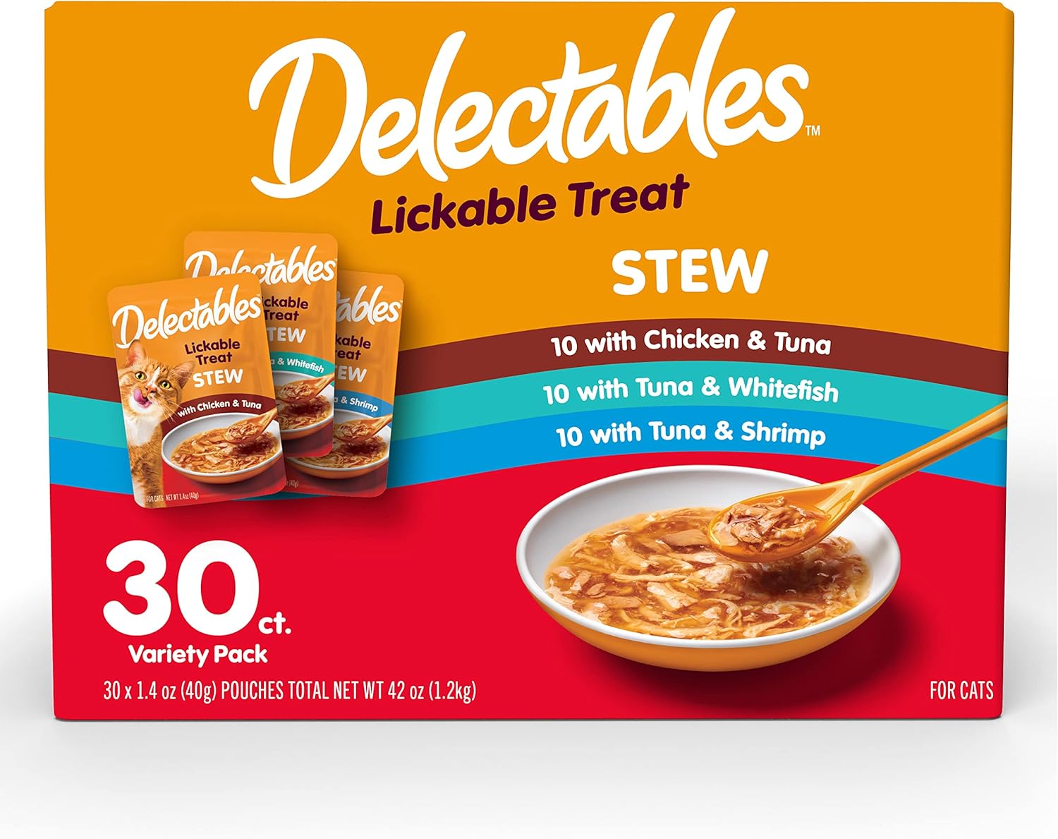 Hartz Delectables Stew Lickable Wet Cat Treats for Cats