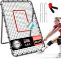 7x4 ft Adjustable Volleyball Rebounder Net with PU Ball - 5 Angles