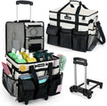 Large Rolling Cleaning Caddy Bag with Wheels - Detachable Trolley