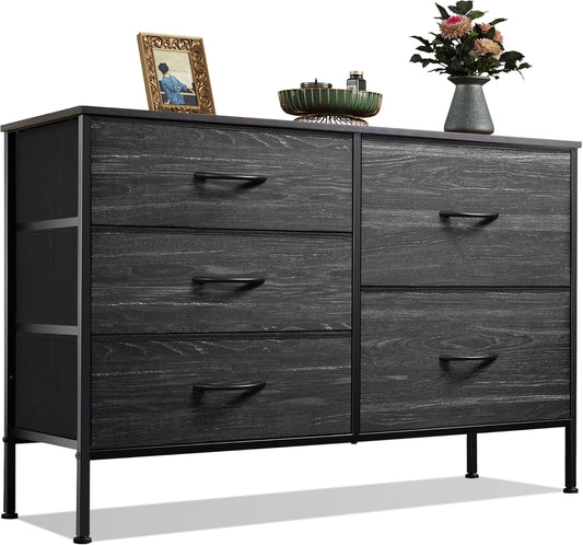 WLIVE Dresser for Bedroom with 5 Drawers and Organizers