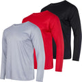 Men's Mesh Quick Dry Long Sleeve T-Shirt 3 & 5 Pack - UPF Sun keep