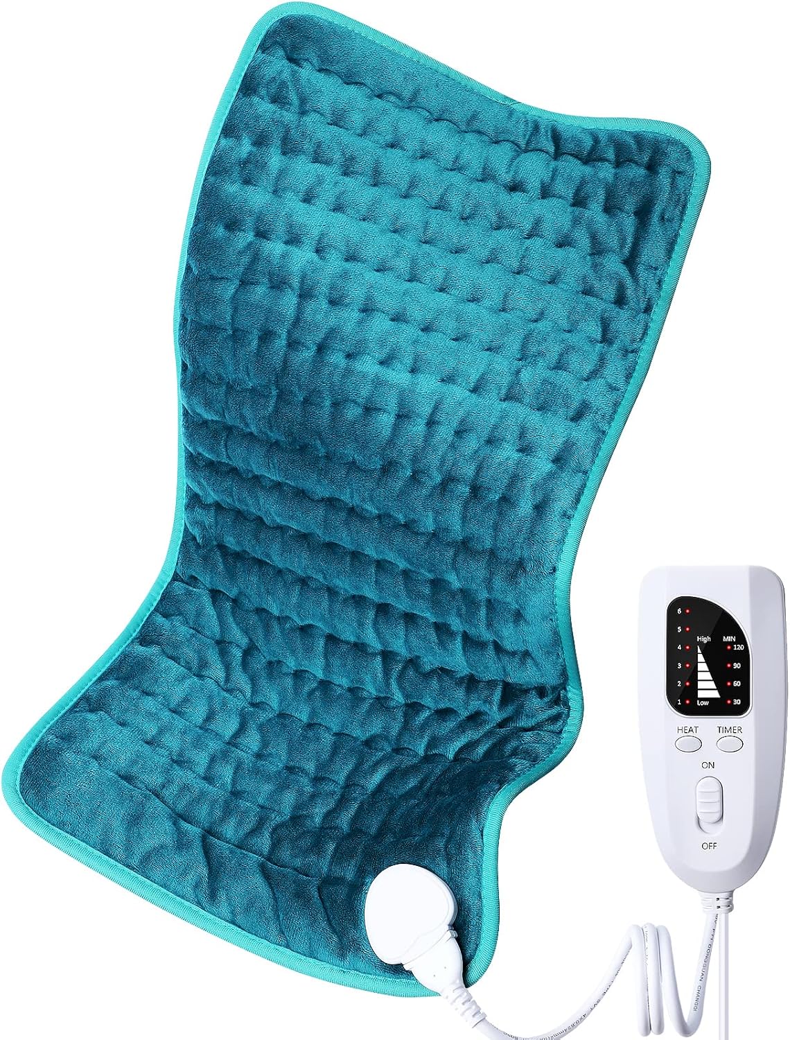 BESIGILA Electric Heating Pad - 6 Settings, Pain Relief, Auto-Off, XL 12x24 - Moist/Dry Heat