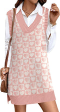 Womens Tank Sweater Dress Sweater Vest Knitted Pullovers