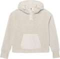 Teddy Fleece Quarter Button Hooded Jacket - Cozy, Durable Fit