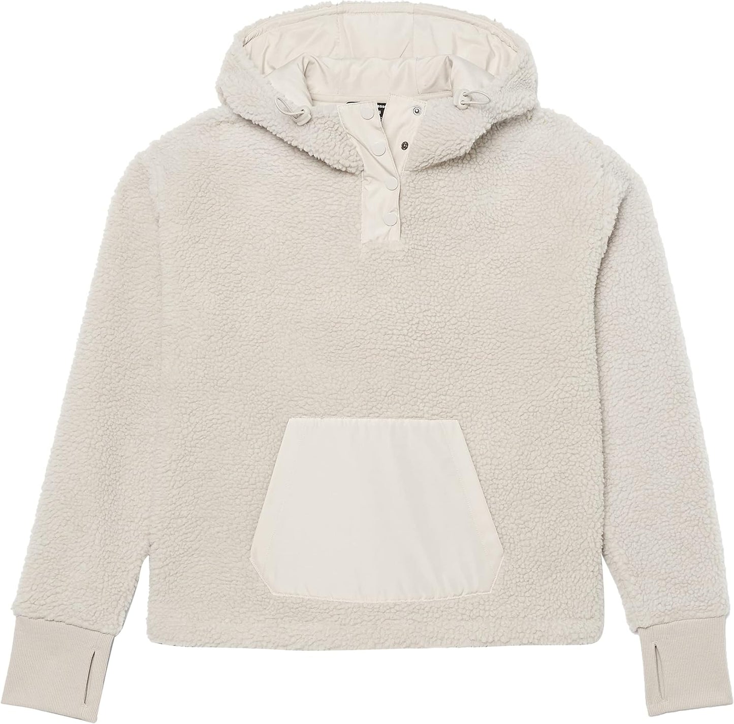 Cozy Women's Teddy Fleece Quarter Button Hooded Jacket Review