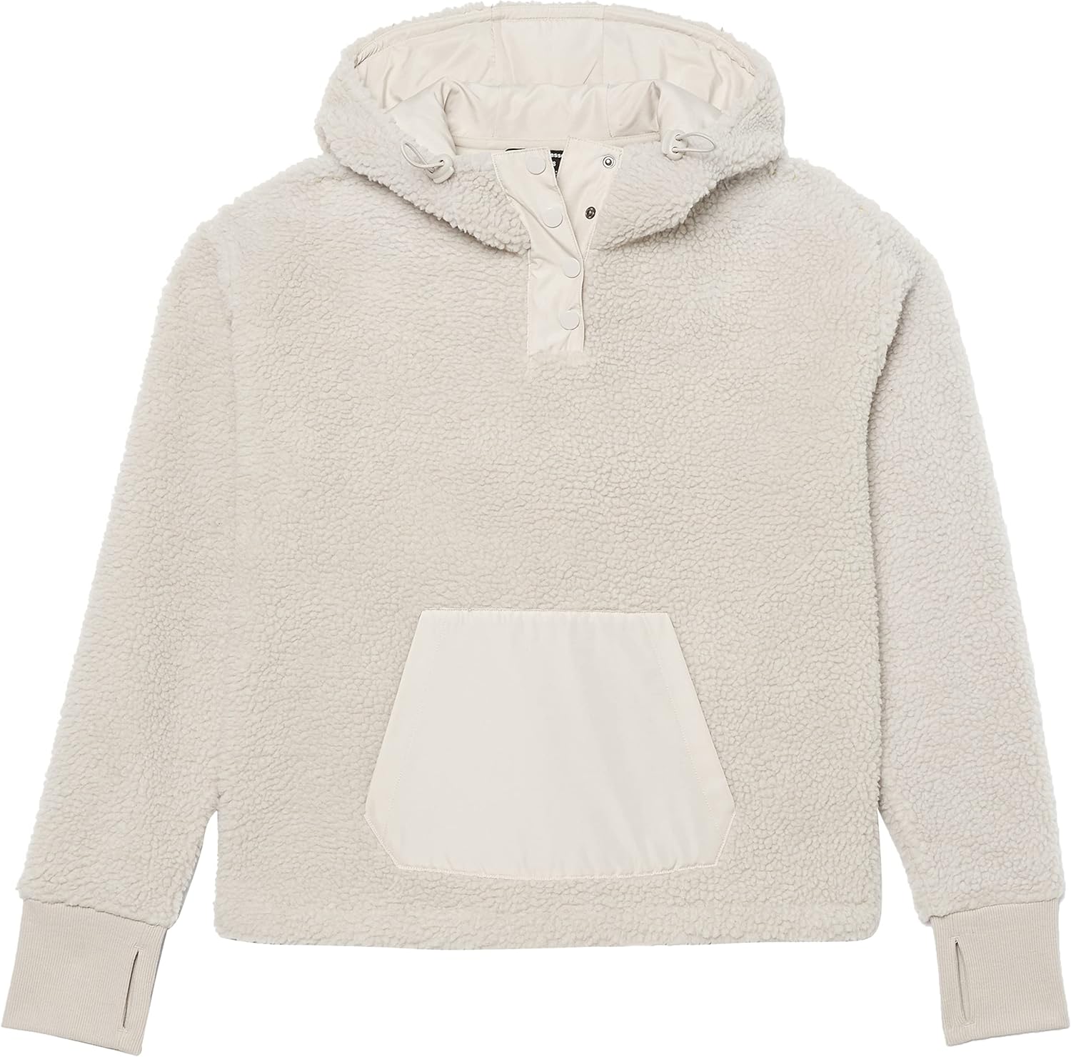 Cozy Women's Teddy Fleece Quarter Button Hooded Jacket Review