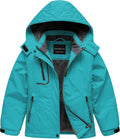Girls Waterproof Ski Jacket with Detachable Hood - Warm Snow Coat