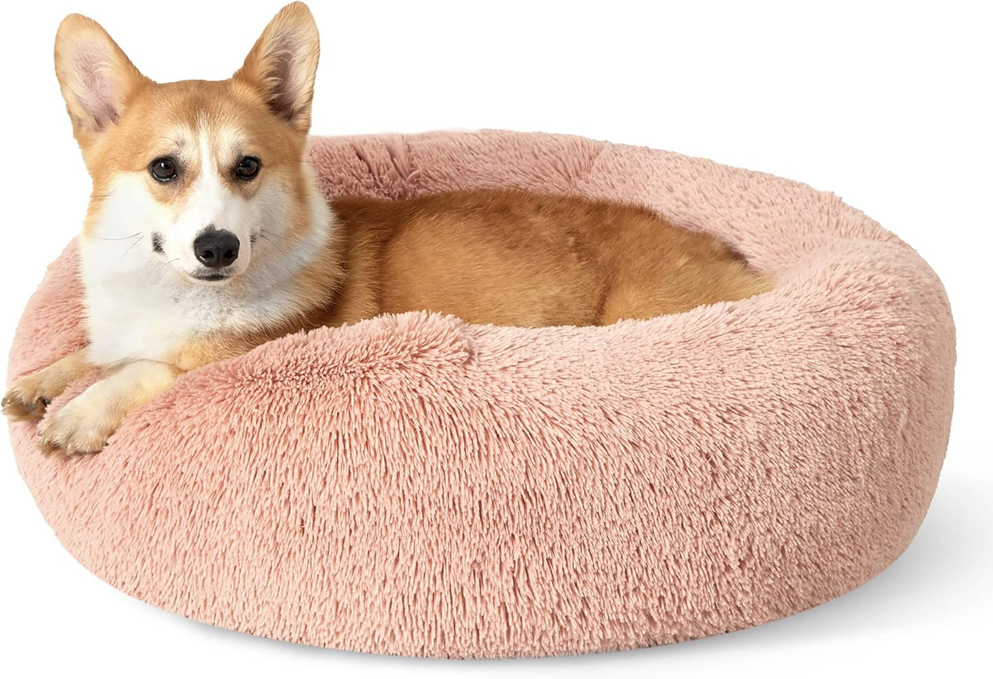 Calming Dog Bed for Medium Dogs - Cozy Donut Design 30 in