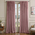Dusty Rose Pink Velvet Curtains 96 in Length - Room Darkening