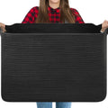 118L Extra Large Blanket Basket 24.8in x 17.7in x 16.2in - XXL Storage