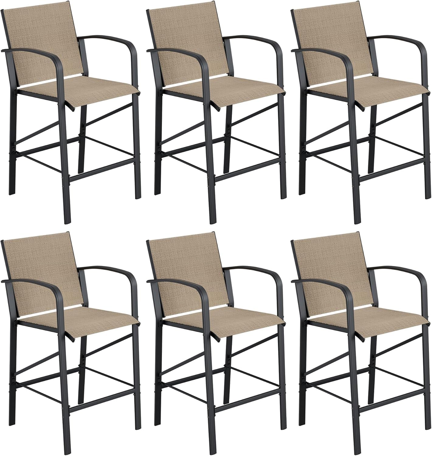Outdoor Bar Stools Set of 6 for Comfortable Patio Seating