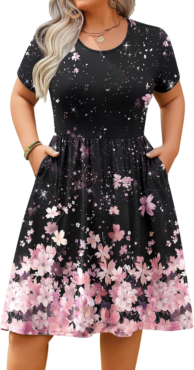 Plus Size Summer Dress for Women with Pockets and Style