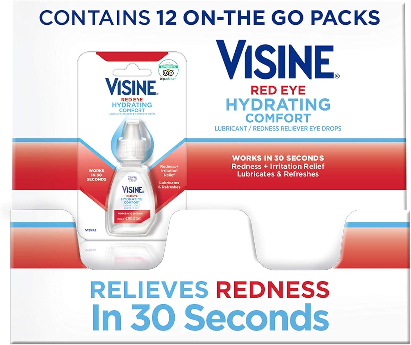 Visine Red Eye Hydrating Comfort Eye Drops for Redness Relief