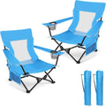 HaSteeL Folding Beach Chair Set of 2 for Outdoor Activities