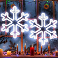 Cool White Snowflake Neon Lights, 12 in 2-Pack - Battery or USB
