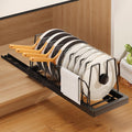 Pots and Pans Organizer Under Cabinet Pull-Out Lid Holder - Smooth