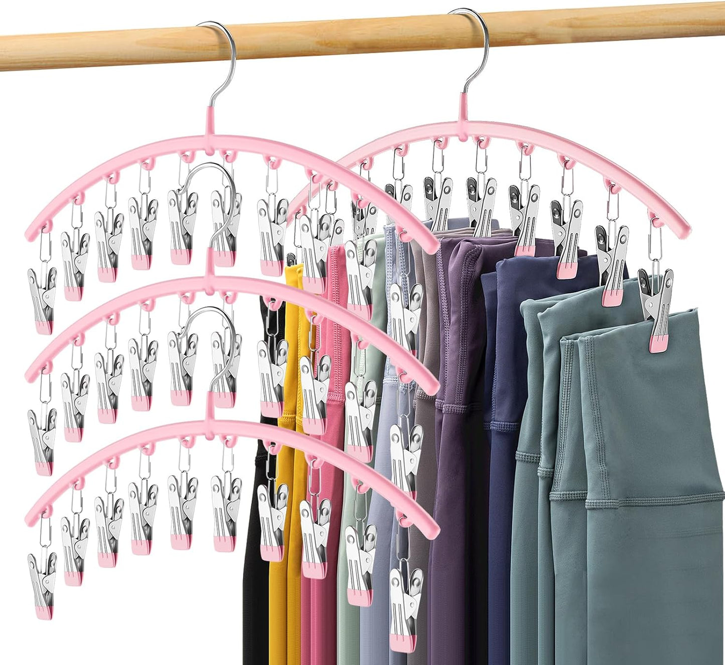 Legging Organizer for Closet - Space Saving Hangers 4 Pack